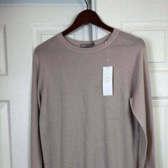 NWT VINCE Soft Merino Wool Slit Back Sweater - Picture 5 of 6